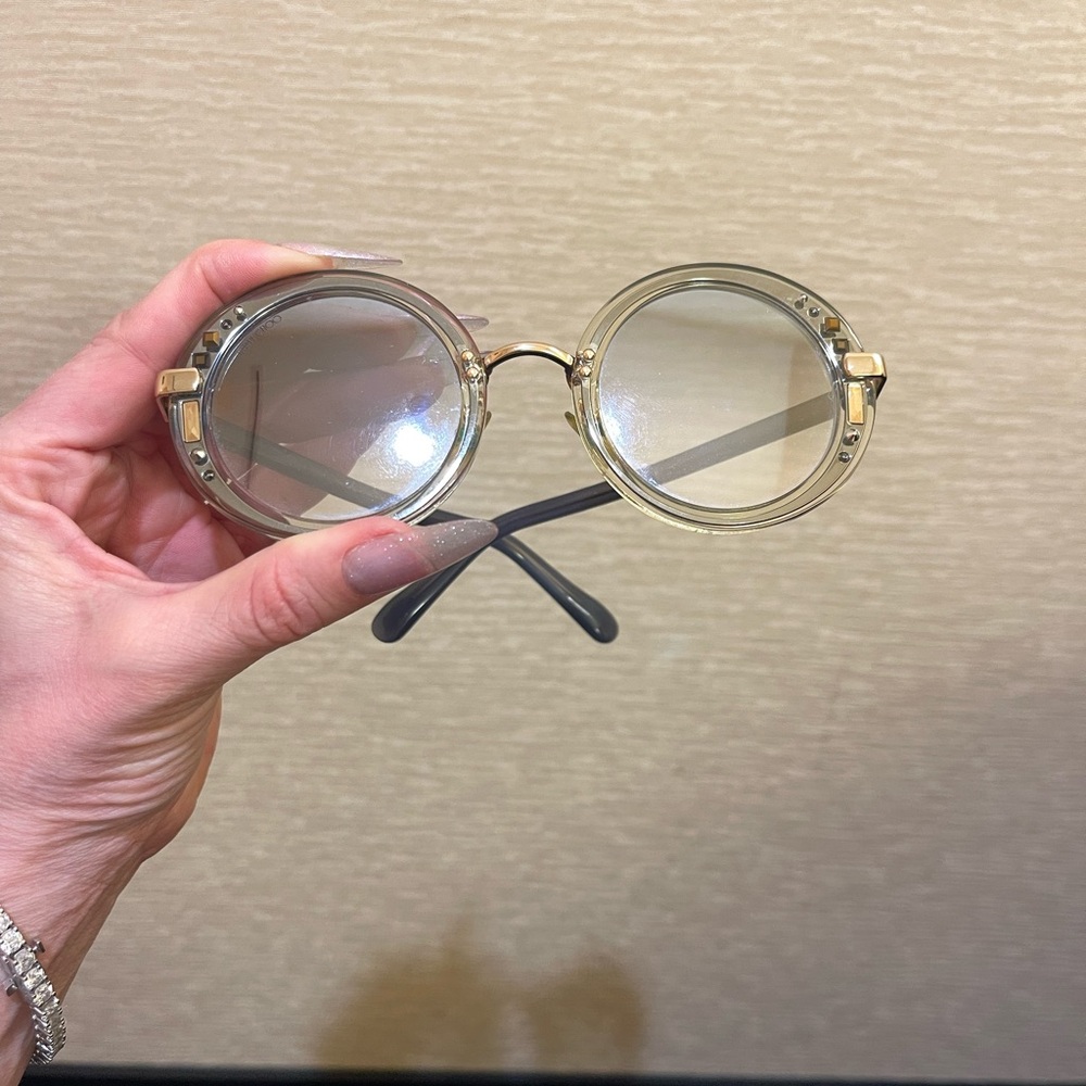 jimmy choo sunglasses in silver